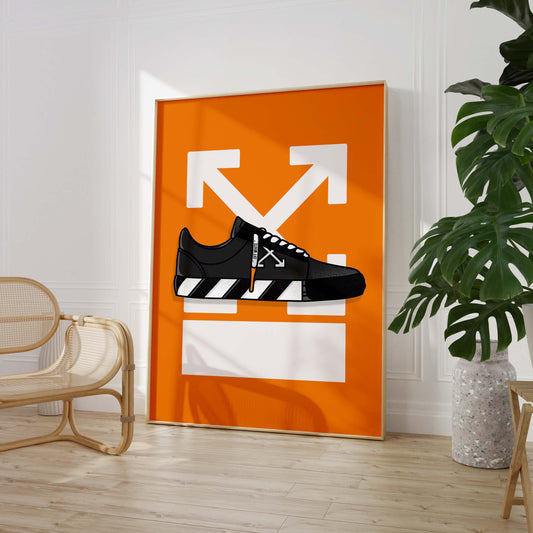 Sneaker Streetwear Design Poster · Geschenkidee · Urban Fashion Illustration · Minimalistisches Off Style Motiv · Print ohne Rahmen