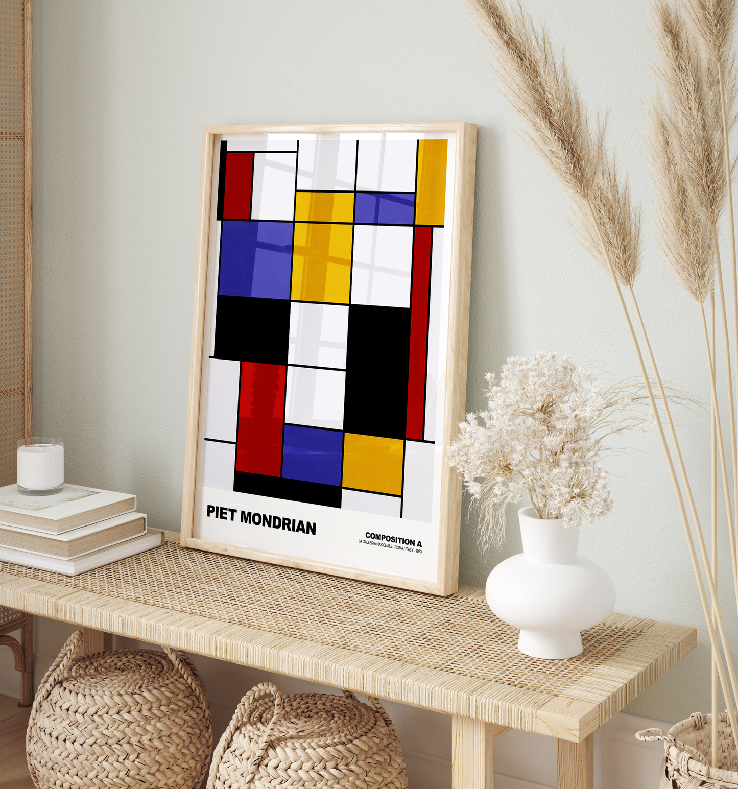 Poster Piet Mondrian · Composition A · Abstrakte Kunst im De Stijl Stil · Print ohne Rahmen