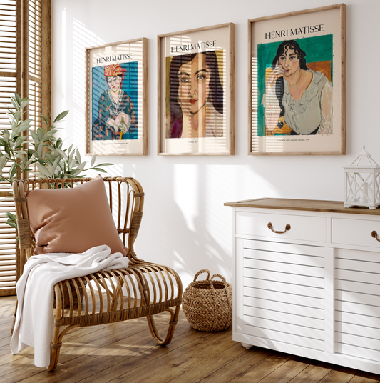 Henri Matisse Poster · Geschenkidee · Fauvistisches Frauenporträt Odaliske La Blouse Roumaine · Dekoprint ohne Rahmen