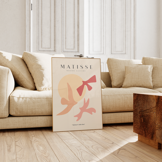 Matisse Poster · Geschenkidee · Line Art Gesichter Abstrakte Formen Farbenfrohe Kunst · Dekoprint ohne Rahmen