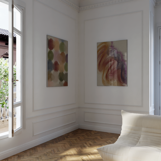 Poster Wandbilder Wohnzimmer · Abstrakte Kunst Art Deco · Moderne Bilder ohne Rahmen