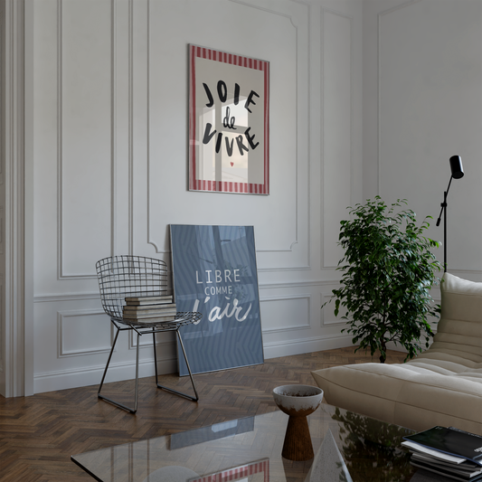 Frankreich Poster · Geschenkidee · Typografie Botanik Minimalistische Illustrationen · Dekoprint ohne Rahmen