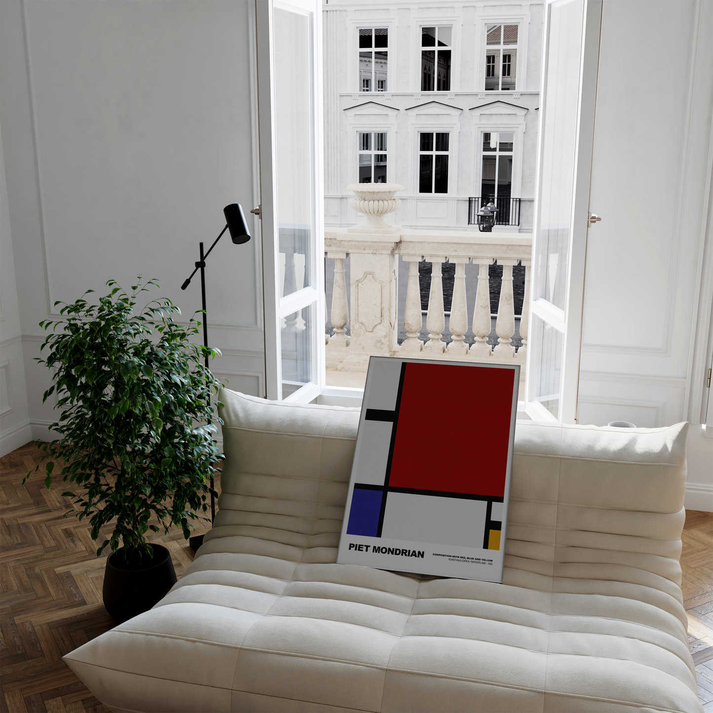 Poster Piet Mondrian · Tableau I · De Stijl, Neoplastizismus · Print ohne Rahmen