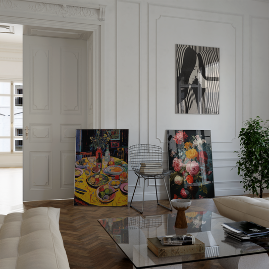 Moderne Kunst Poster · Geschenkidee · Elegante Blumenvase und Florale Wandkunst · Dekoprint ohne Rahmen