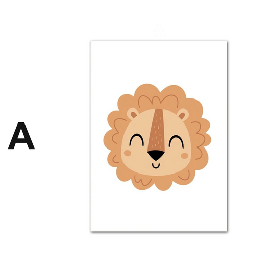 Poster Safari Hakuna Matata Löwe Personalisierter Name als Deko Print ohne Rahmen