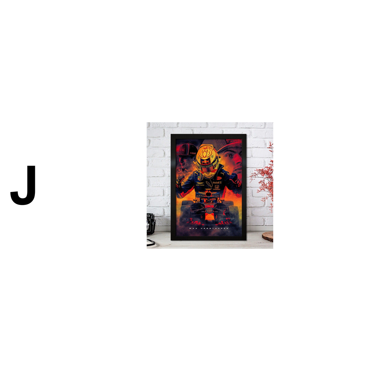 Poster Formel 1 Max Verstappen Rennfahrer Helm Rennwagen Red Bull · Deko Print ohne Rahmen