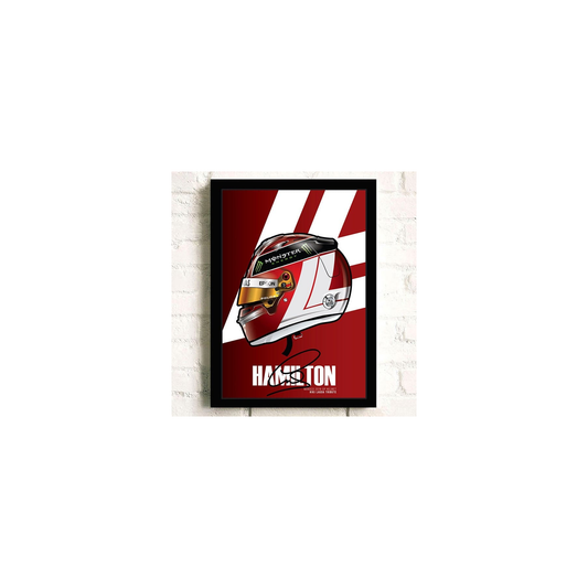 Poster Formel 1 Helm Rennfahrer Name Unterschrift · Deko Print ohne Rahmen