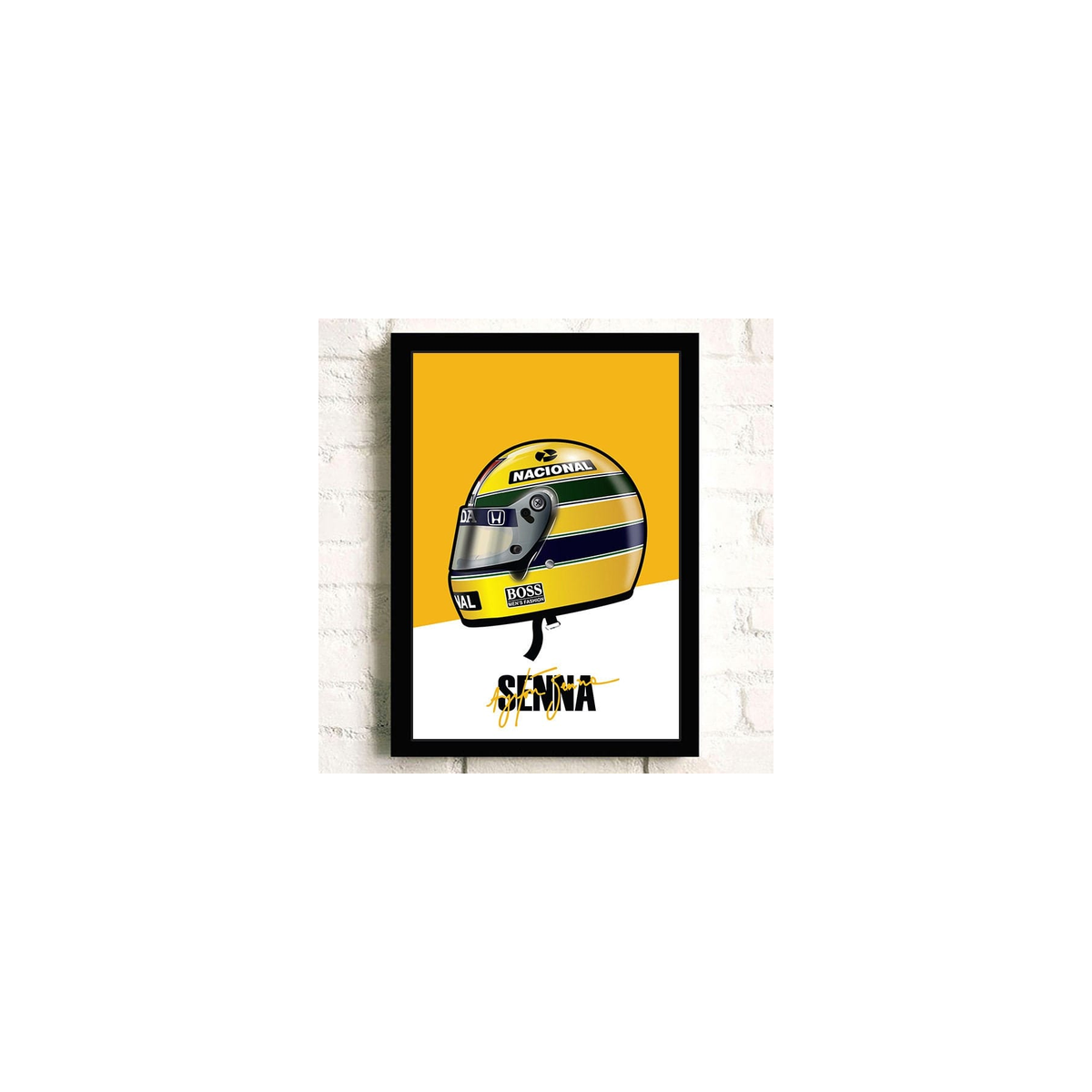 Poster Formel 1 Helm Rennfahrer Name Unterschrift · Deko Print ohne Rahmen