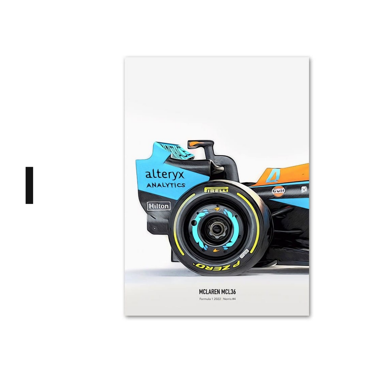 Poster Formel 1 Rennwagen Helm Rennfahrername · Deko Print ohne Rahmen