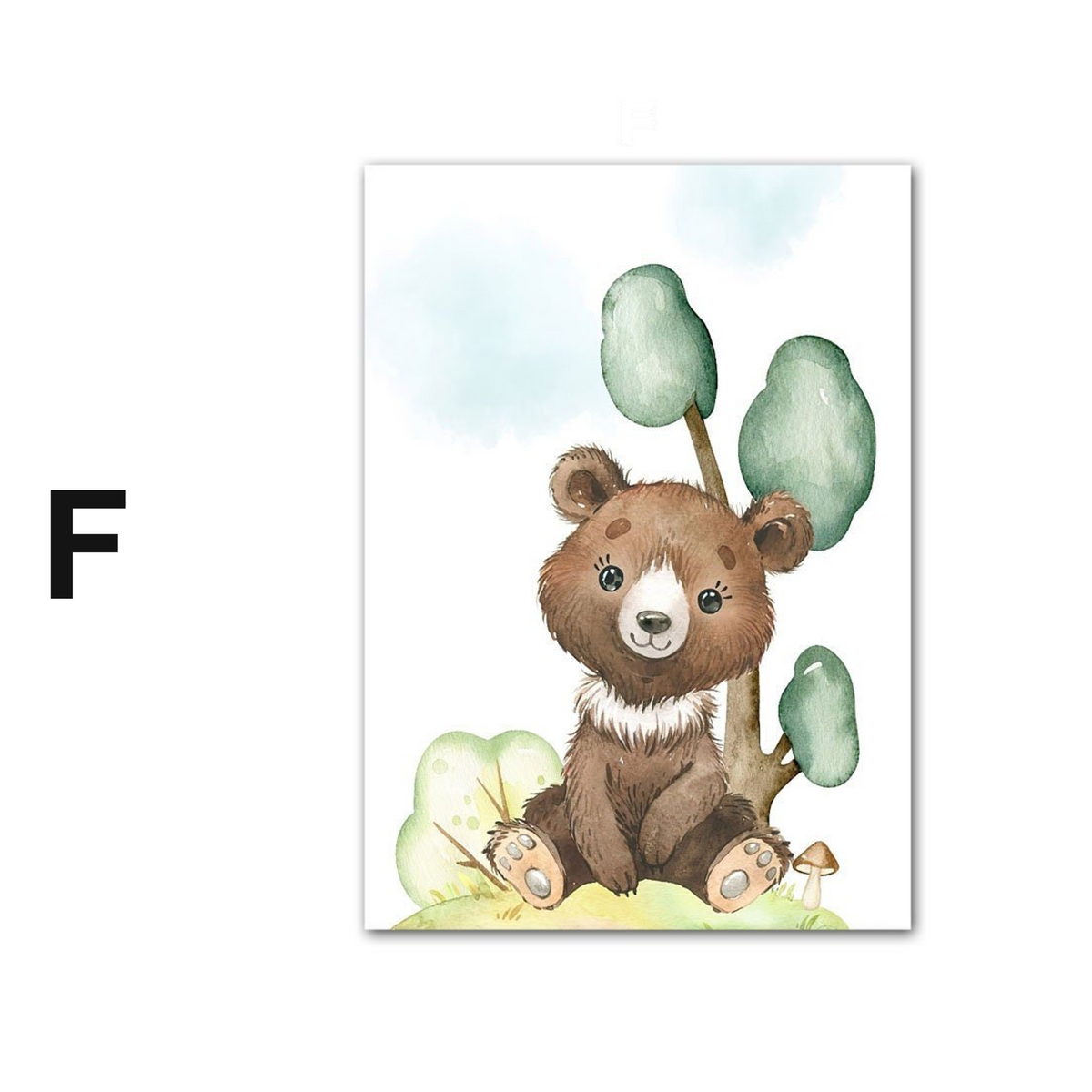 Poster Kinderzimmer Waldtiere Bäume · Kinderzimmer Bilder · Wand Deko · Kunst Druck · Deko Print · ohne Rahmen