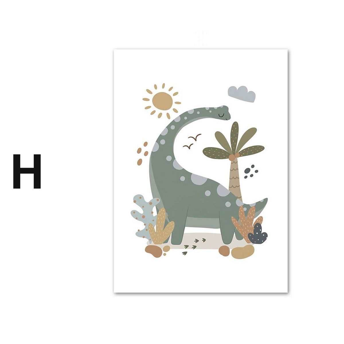 Poster Kinderzimmer Dinosaurier Alphabet · Kinderzimmer Bilder · Wand Deko · Kunst Druck · Deko Print · ohne Rahmen