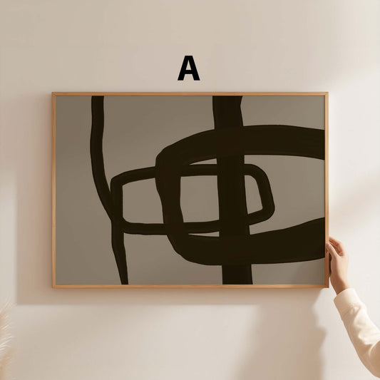 Frauen Porträt Poster · Geschenkidee · Moderne feminine Kunst und abstrakte Formen · Dekoprint ohne Rahmen