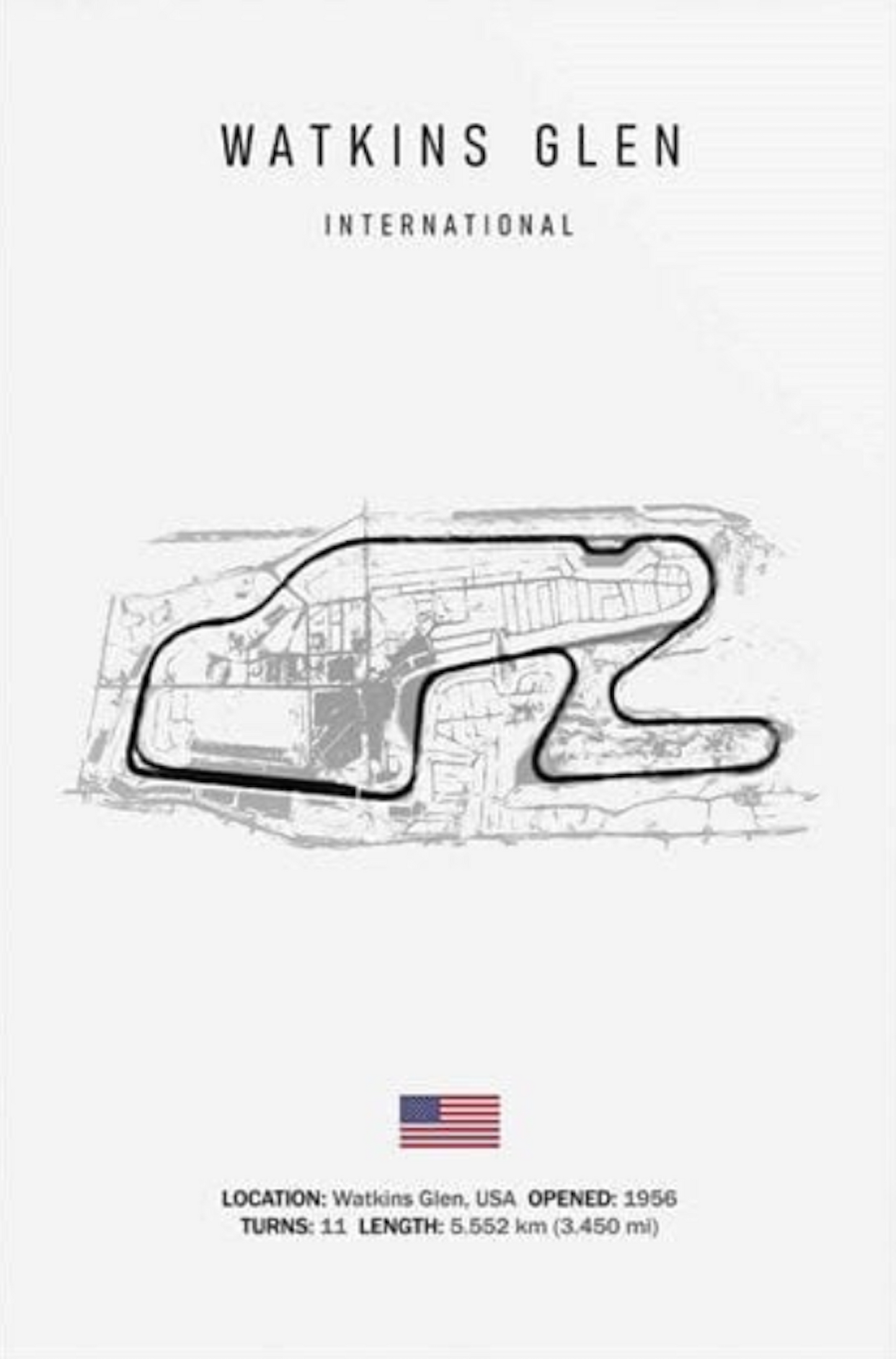 Poster Formel 1 Kalender 2026 Strecken Großer Preis von Silverstone Laguna Seca als Deko Print ohne Rahmen