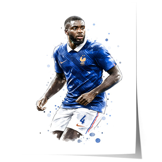 Frankreich Fußball Poster · Geschenkidee · Aquarell Sport Wandbild · Deko Print ohne Rahmen