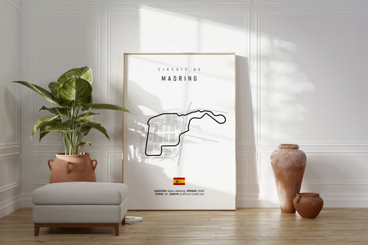 Madring Spanien Rennstrecke Formel 1 2026 Poster · Geschenkidee · Deko Print ohne Rahmen