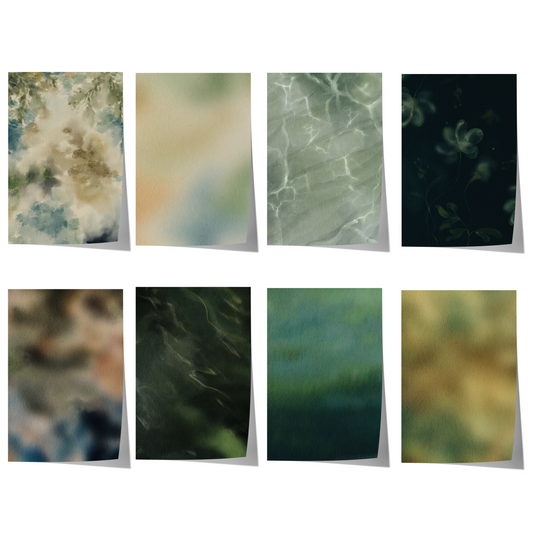 Natur Poster · Geschenkidee · Wasserreflexionen Botanische Motive Abstrakte Landschaften · Dekoprint ohne Rahmen