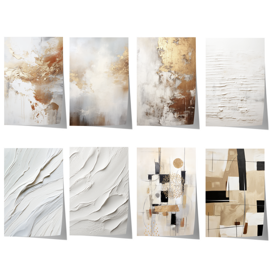 Abstrakte Kunst Poster · Geschenkidee · Struktur Beige Gold Geometrische Wandkunst · Dekoprint ohne Rahmen