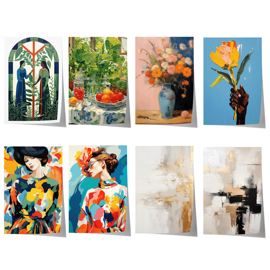 Moderne Kunst Poster · Geschenkidee · Impressionistische Blumen und Elegante Stillleben Kunst · Dekoprint ohne Rahmen