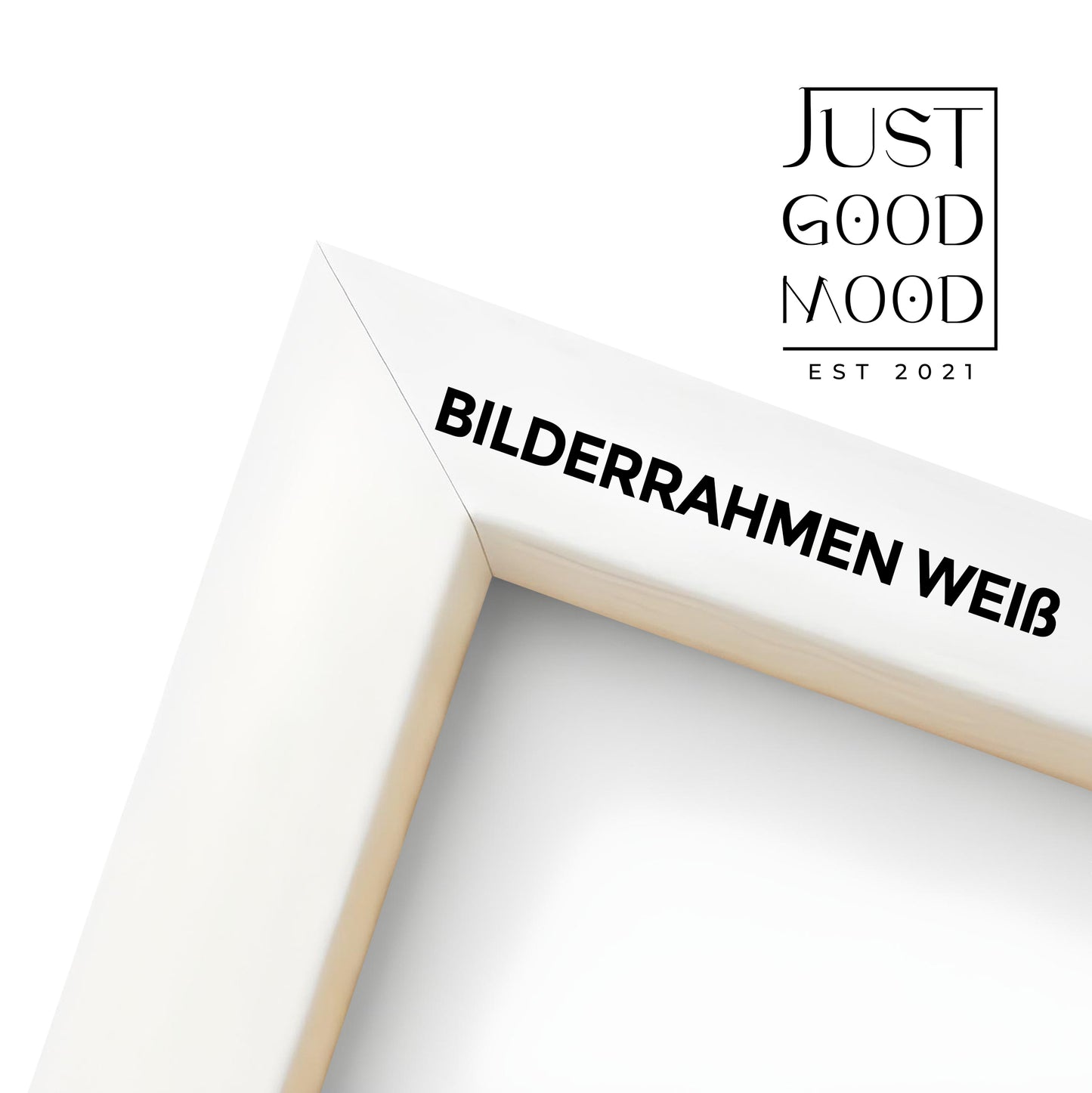 Bilderrahmen aus stabilem MDF-Holz mit Acrylglas – Weiß Schwarz Ahorn Eiche · mit gratis Nägeln