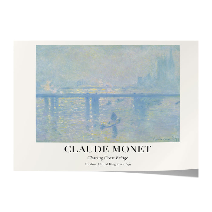Claude Monet Poster · Charing Cross Bridge London 1899 · Impressionismus Kunstdruck · Themse Kunst · Vintage Deko ohne Rahmen - justgoodmood