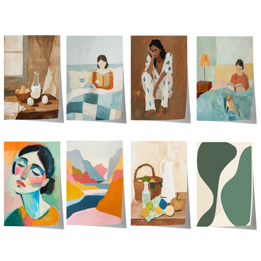 Kunst Poster · Geschenkidee · Stillleben Früchte · Expressionismus Frauen Porträts · Abstrakte Landschaften · Boho Wandbilder · Dekoprint ohne Rahmen