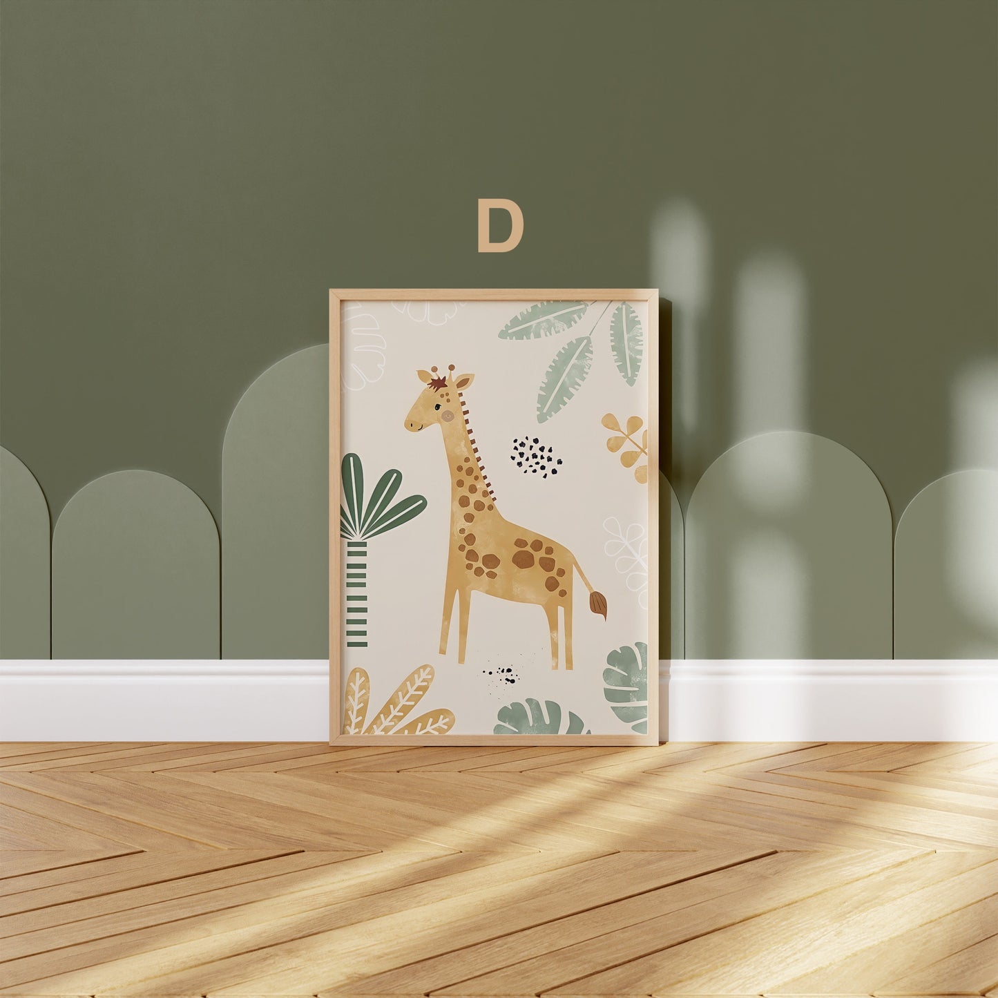Poster Kinderzimmer Dschungel Tiere · Name Personalisiert · Kinderzimmer Bilder · Wand Deko · Kunst Druck · Deko Print · ohne Rahmen