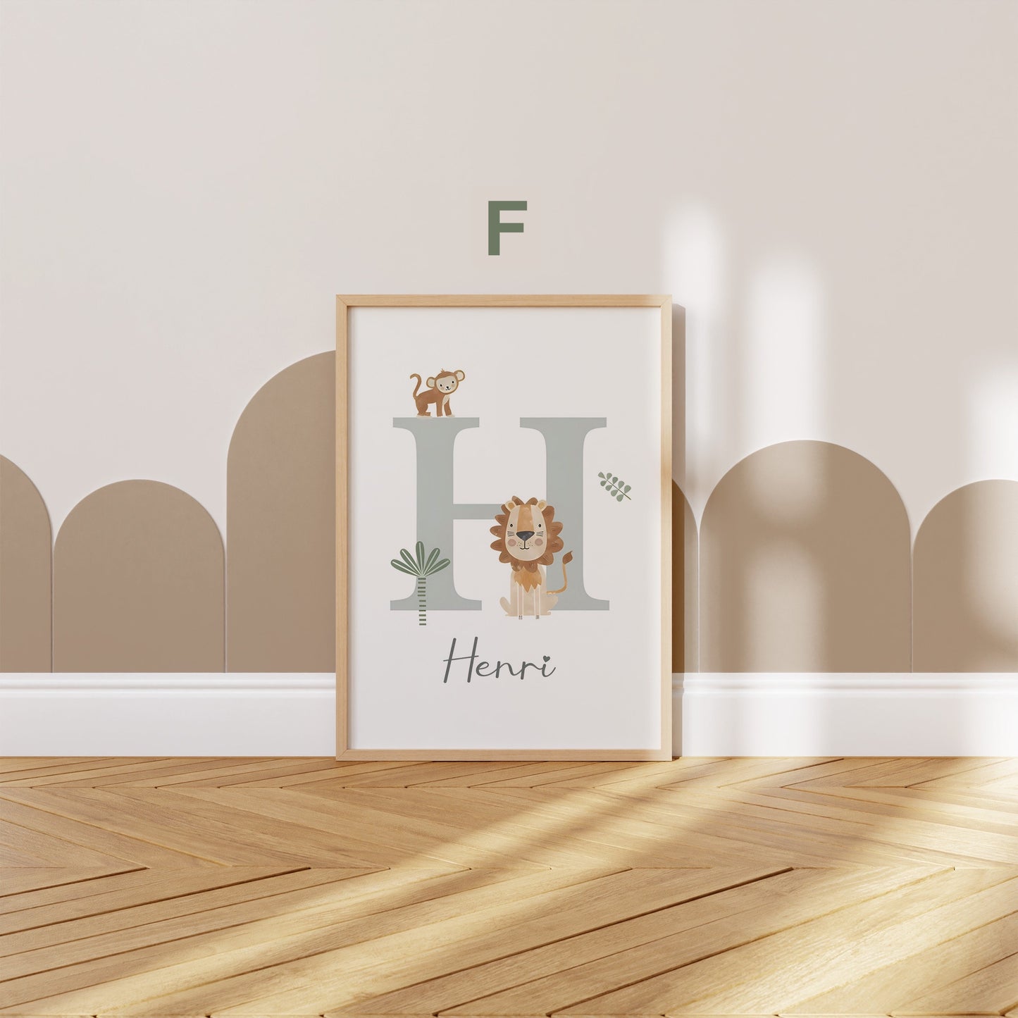 Poster Kinderzimmer Dschungel Tiere · Name Personalisiert · Kinderzimmer Bilder · Wand Deko · Kunst Druck · Deko Print · ohne Rahmen