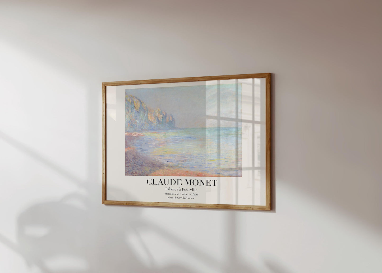 Claude Monet Poster · Falaises à Pourville 1897 · Küstenkunst Frankreich · Impressionismus Druck · Vintage Wandbild ohne Rahmen