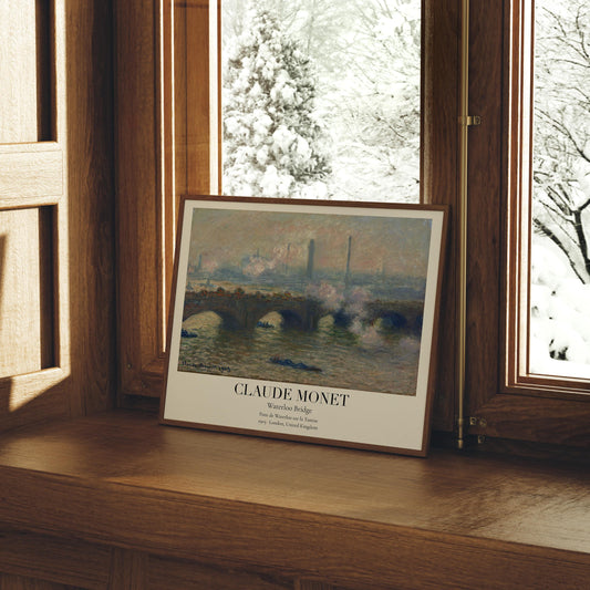 Claude Monet Poster · Waterloo Bridge London 1903 · Impressionismus Kunstdruck  · Vintage · Themse Panorama · Vintage Deko ohne Rahmen