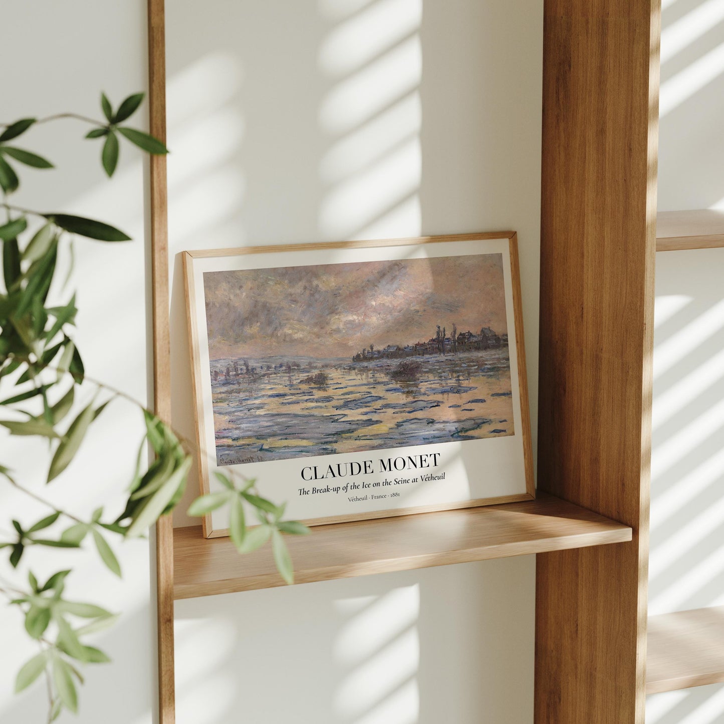 Claude Monet Poster ยท Eisschmelze auf der Seine 1881 ยท Vรฉtheuil Winterlandschaft ยท Impressionismus Kunstdruck ยท Vintage Deko ohne Rahmen
