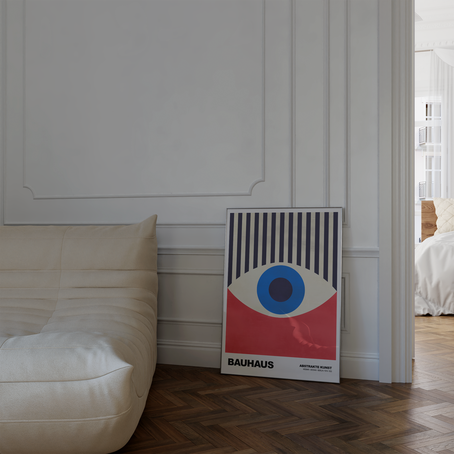POSTER BAUHAUS Abstrakte Kunst · Modernes Auge Design im Retro Stil · Minimalistische Wanddeko · Deko Print ohne Rahmen