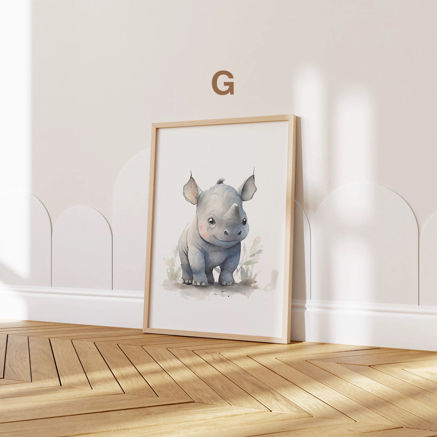 Poster Kinderzimmer Tiere Wald Dschungel Aquarell I Kinderzimmer Bilder I Wand Deko I Kunst Druck I Deko Print I ohne Rahmen