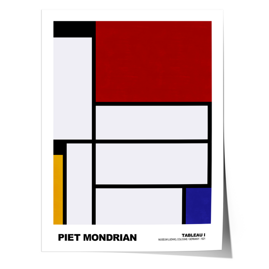 Poster Piet Mondrian · Composition with Yellow, Blue and Red · De Stijl, Neoplastizismus, Geometrische Kunst · Print ohne Rahmen