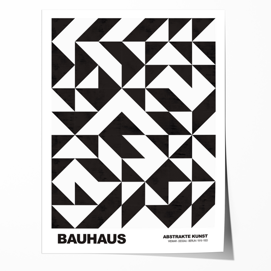 Poster Bauhaus Geometrische Formen · Abstraktes Auge in Primärfarben Blau Rot Gelb · Modernes Design Print ohne Rahmen