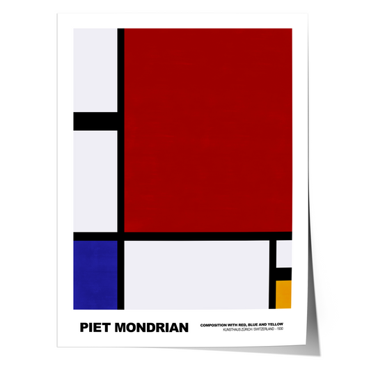 Poster Piet Mondrian · Tableau I · De Stijl, Neoplastizismus · Print ohne Rahmen