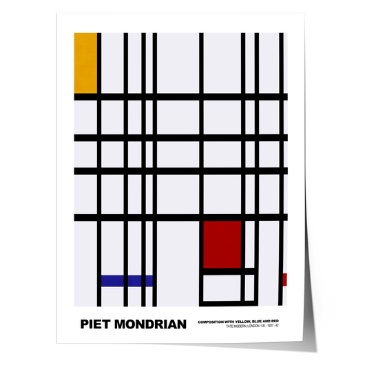 Poster Piet Mondrian · Composition with Red, Blue and Yellow · De Stijl, Neoplastizismus · Print ohne Rahmen