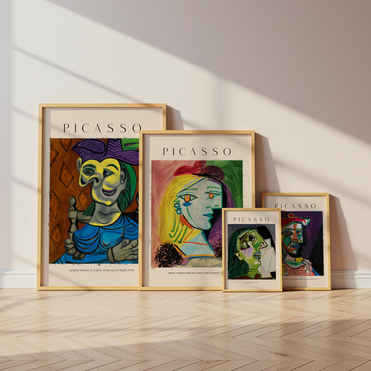 Picasso Poster · Geschenkidee · Kubistische Frauenporträt Mutter mit Kind Weeping Woman · Dekoprint ohne Rahmen