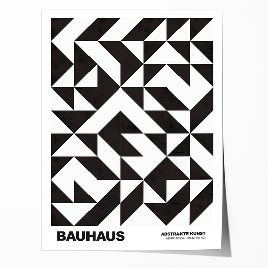Poster Bauhaus Geometrische Formen · Abstraktes Auge in Primärfarben Blau Rot Gelb · Modernes Design Print ohne Rahmen - justgoodmood