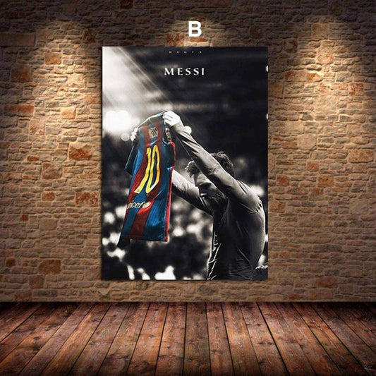 Poster Fußball Lionel Messi Ronaldo Poster · Deko Print ohne Rahmen