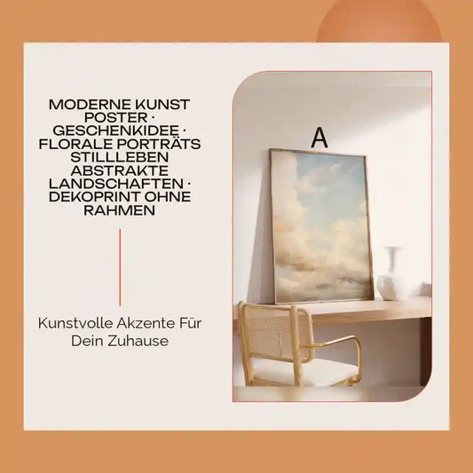 Moderne Kunst Poster · Geschenkidee · Florale Porträts Stillleben Abstrakte Landschaften · Dekoprint ohne Rahmen by@Outfy
