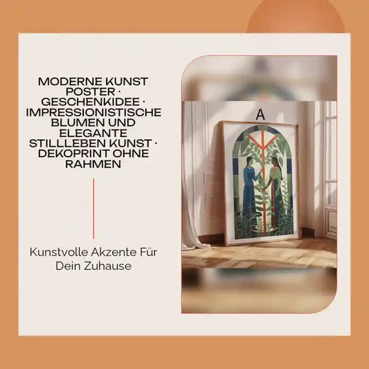 Moderne Kunst Poster · Geschenkidee · Impressionistische Blumen und Elegante Stillleben Kunst · Dekoprint ohne Rahmen by@Outfy