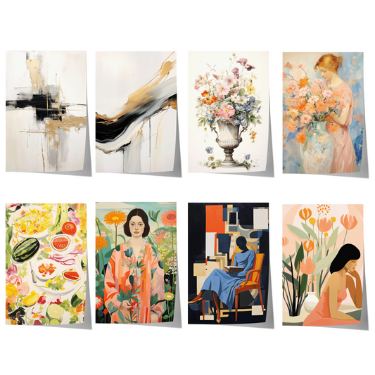 Moderne Kunst Poster · Geschenkidee · Abstrakte Kunst Florale Illustrationen Zeitgenössische Porträts · Dekoprint ohne Rahmen