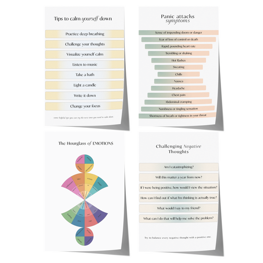 Mental Health Poster · Geschenkidee · Achtsamkeit Emotionen Positive Gedanken · Dekoprint ohne Rahmen