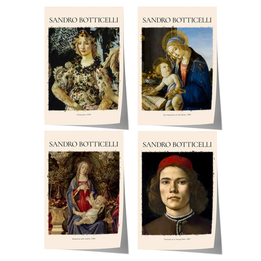 Sandro Botticelli Poster · Geschenkidee · Primavera Madonna mit Kind Heilige Madonna Renaissance Porträt · Dekoprint ohne Rahmen