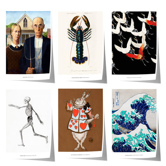 Kunst Poster · Geschenkidee · Berühmte Gemälde Vintage Illustrationen Japanische Kunst Botanische Motive · Dekoprint ohne Rahmen