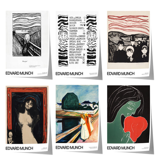 Kunst Poster · Geschenkidee · Edvard Munch Expressionismus Ikonische Gemälde Symbolistische Kunst · Dekoprint ohne Rahmen
