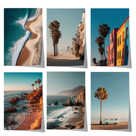 Strand Poster · Geschenkidee · Strand Palmen Meereslandschaften · Dekoprint ohne Rahmen