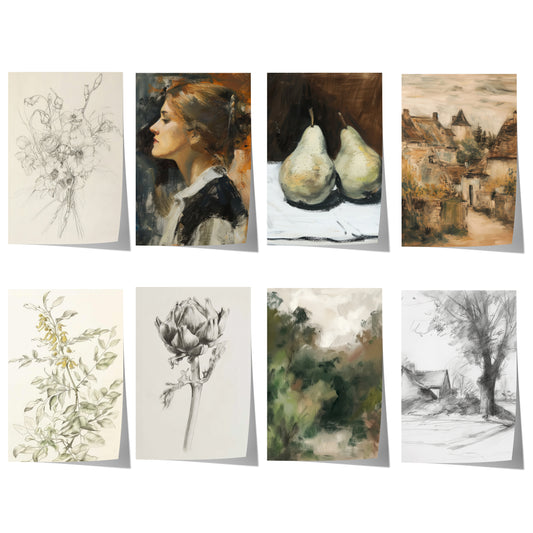 Moderne Vintage Kunst Poster · Geschenkidee · Blumen Porträt Stillleben Klassische Wandkunst · Dekoprint ohne Rahmen