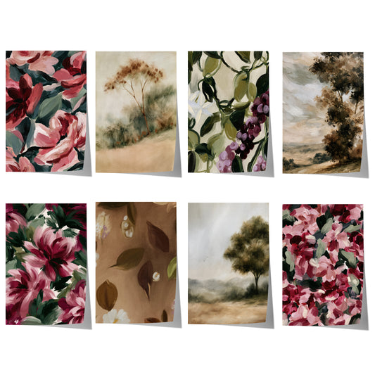 Landschaft Poster Wandbilder · Blumen Natur Bilder · Wohnzimmer Deko ohne Rahmen