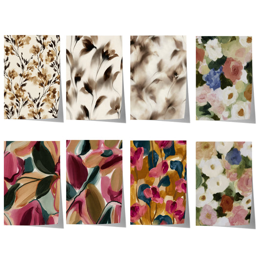 Blumen Poster Wandbilder · Florale Kunst Botanische Bilder · Wohnzimmer Deko ohne Rahmen